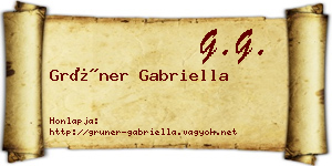 Grüner Gabriella névjegykártya