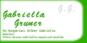 gabriella gruner business card